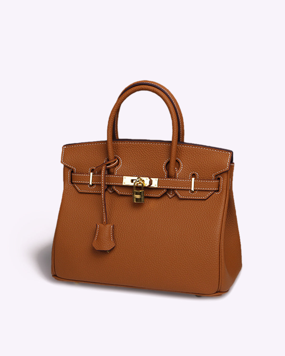 NOUVEAU RICHE Lederhandtasche Geräumiger Innenraum Vielseitig Praktisch Braun