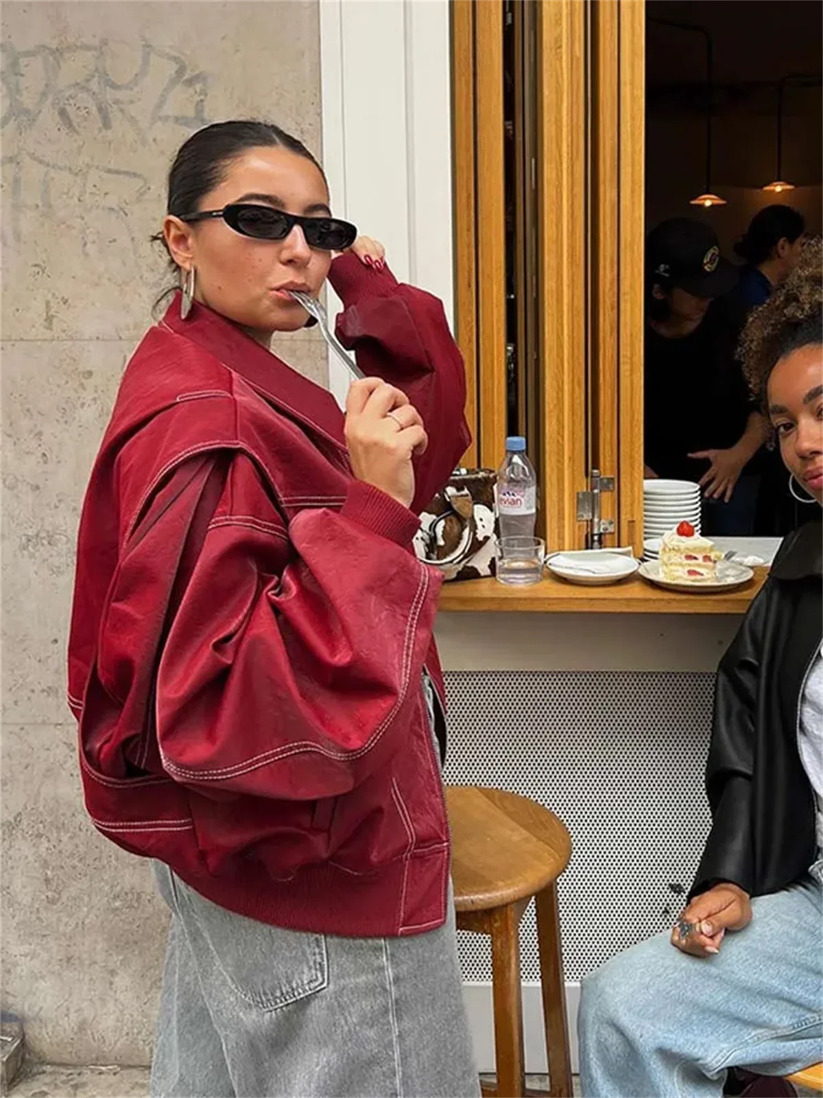 NOUVEAU RICHE Lederjacke Robustes Leder Vielseitiger Tragekomfort