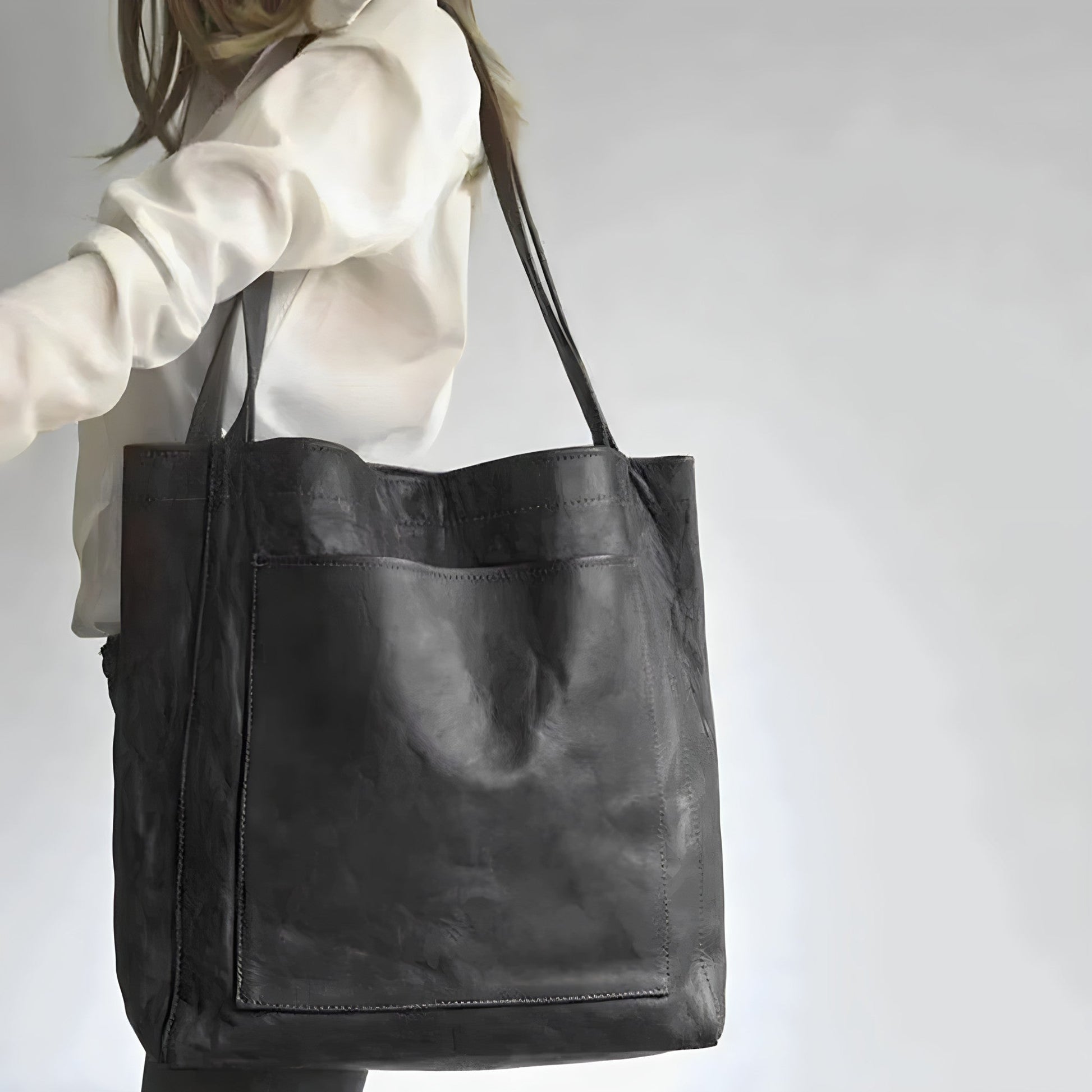 NOUVEAU RICHE Ledertasche Damen Echtleder Elegant Großer Innenraum