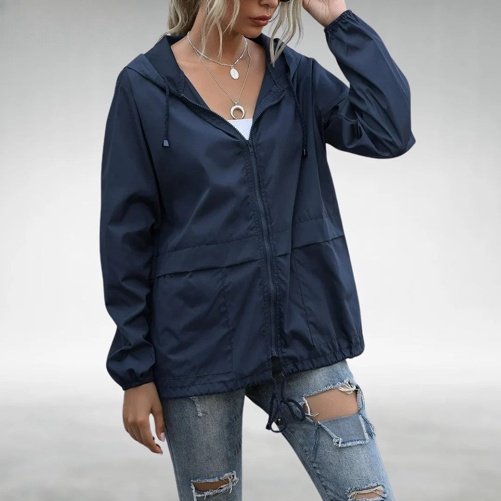 NOUVEAU RICHE Damen Leichte Übergangsjacke Mit Kapuze Schutz Und Bewegungsfreiheit