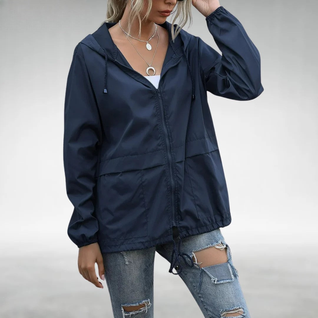 NOUVEAU RICHE Damen Leichte Übergangsjacke Mit Kapuze Schutz Und Bewegungsfreiheit
