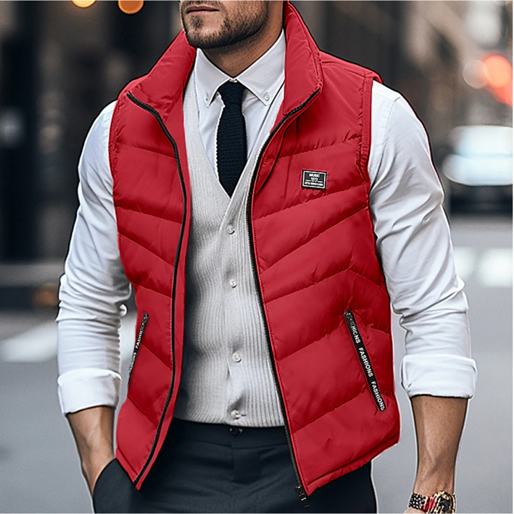 NOUVEAU RICHE Leichter Unisex Bodywarmer aus Atmungsaktivem Polyester – Ideal für Outdoor-Aktivitäten Rot