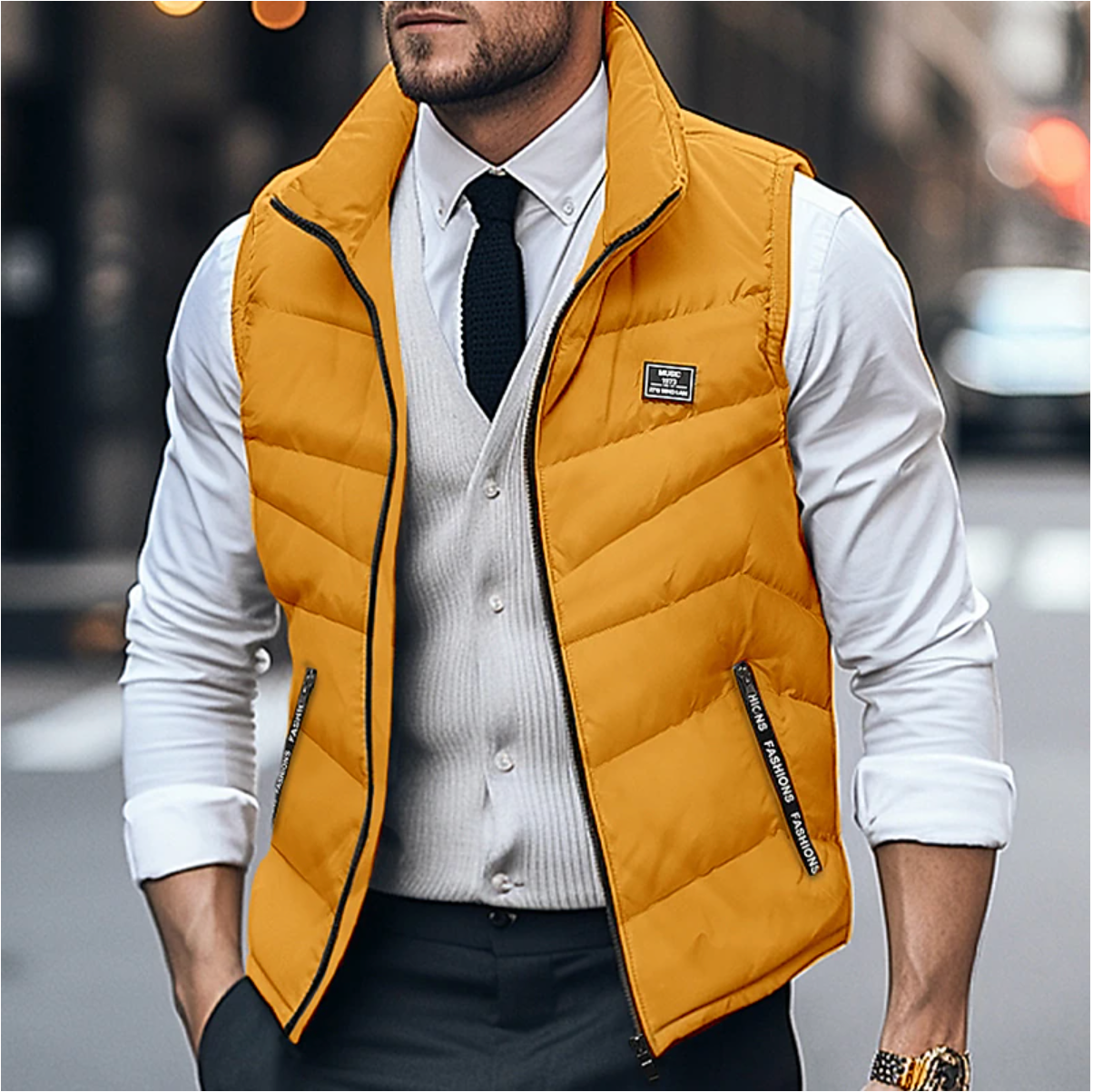 NOUVEAU RICHE Leichter Unisex Bodywarmer aus Atmungsaktivem Polyester – Ideal für Outdoor-Aktivitäten Gelb