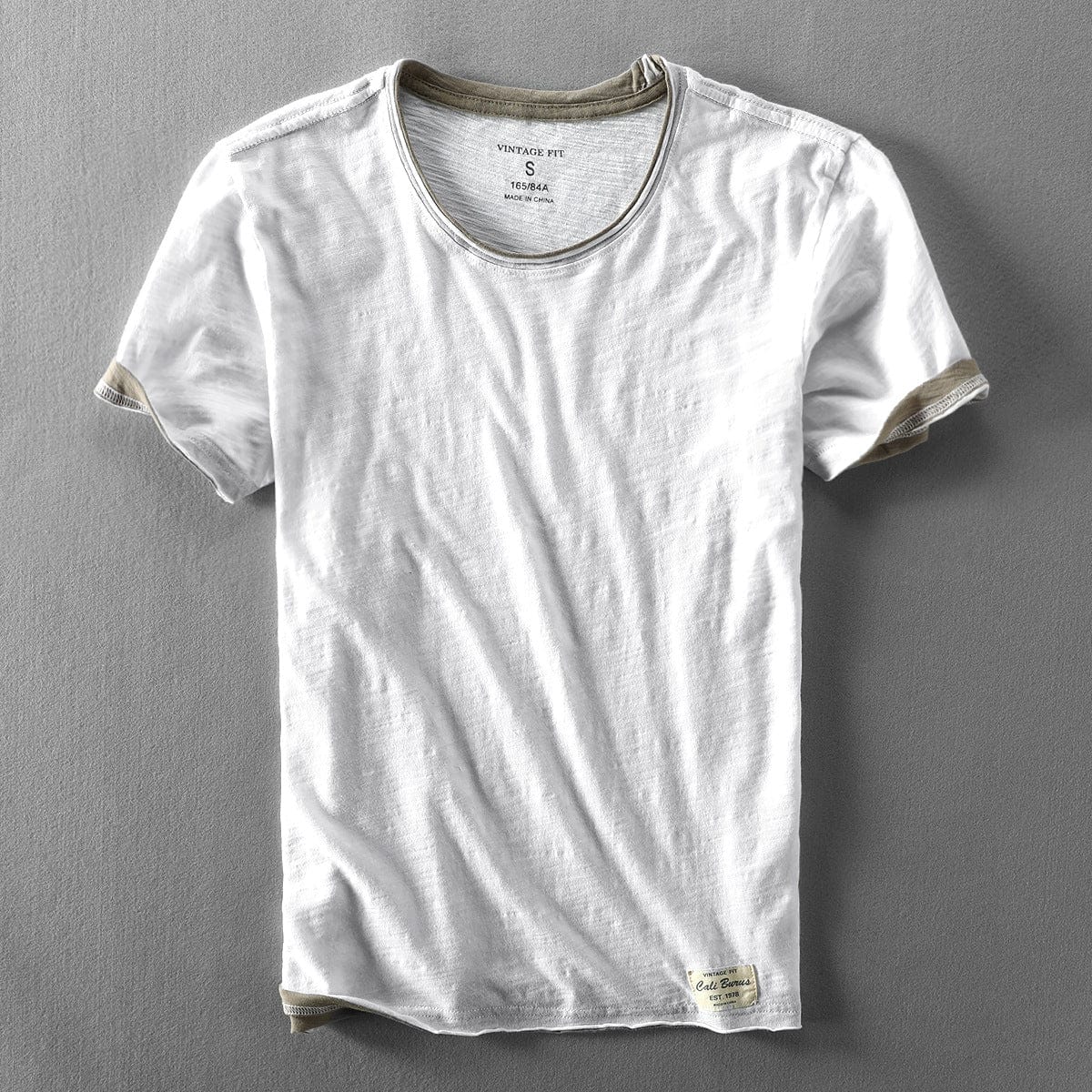 NOUVEAU RICHE Leichtes Weiches Herren T Shirt Sommer Atmungsaktiv Weiß