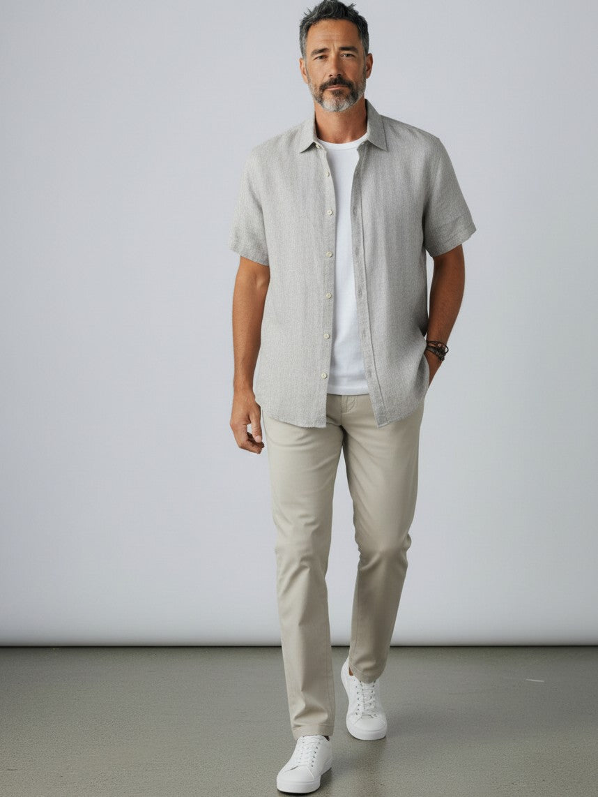 NOUVEAU RICHE Herren Leinenhemd atmungsaktiv – Lässiger Look für warme Tage