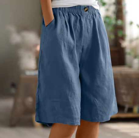 NOUVEAU RICHE Chloé | Atmungsaktiv Und Bequeme Oversize Sommer Shorts Blau