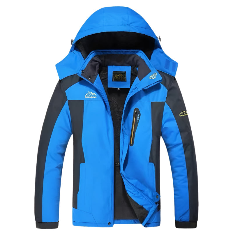 NOUVEAU RICHE Herren Outdoor Winterjacke Mit Thermofutter Wasserdicht Blau