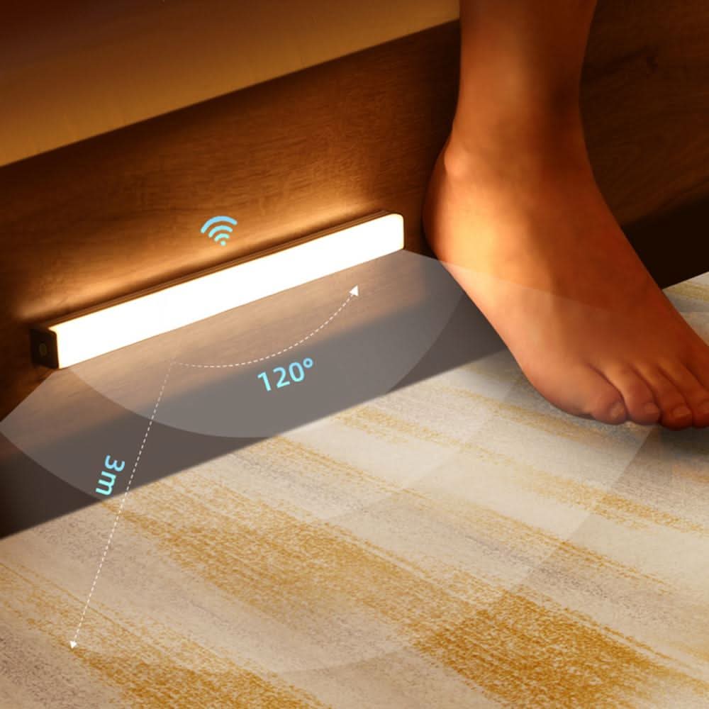 NOUVEAU RICHE LED-Lichtleiste mit Bewegungsmelder – Kabellose Schrankbeleuchtung & Nachtlicht, Warmweiss oder Kaltweiss, USB, 20–50 cm