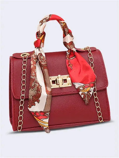 NOUVEAU RICHE Damen Handtasche – Elegantes Leder-Design & Vielseitiger Stil Burgunderrot