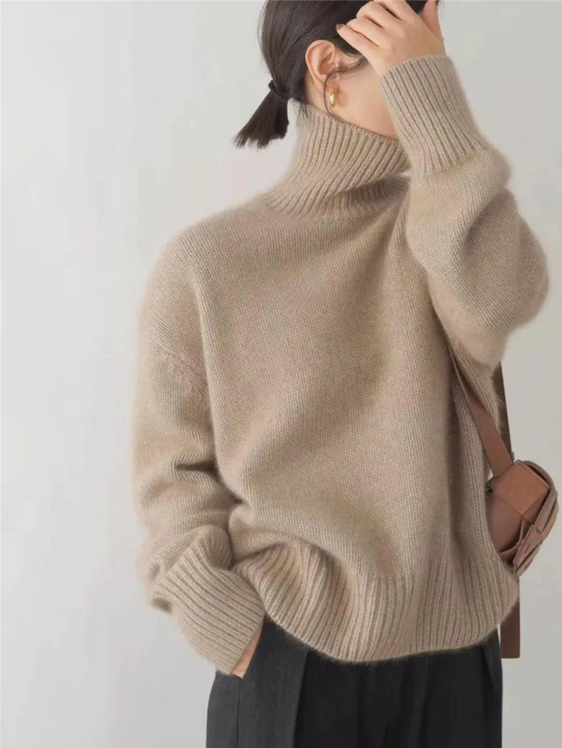 NOUVEAU RICHE Damen Pullover Weich Kaschmir Warmes Gefühl
