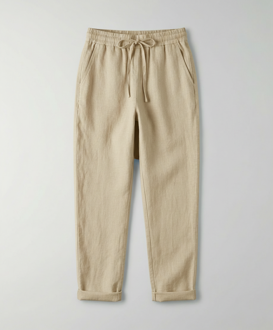 NOUVEAU RICHE Passion | Luftige und elegante Damen Leinenhose Beige