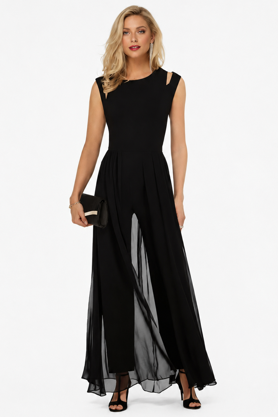 NOUVEAU RICHE Mechi | Trendy Damen Jumpsuit Schwarz