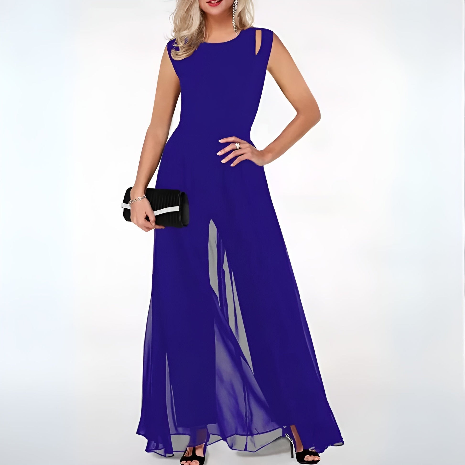 NOUVEAU RICHE Zahara | Trendiger Damen-Jumpsuit Königsblau