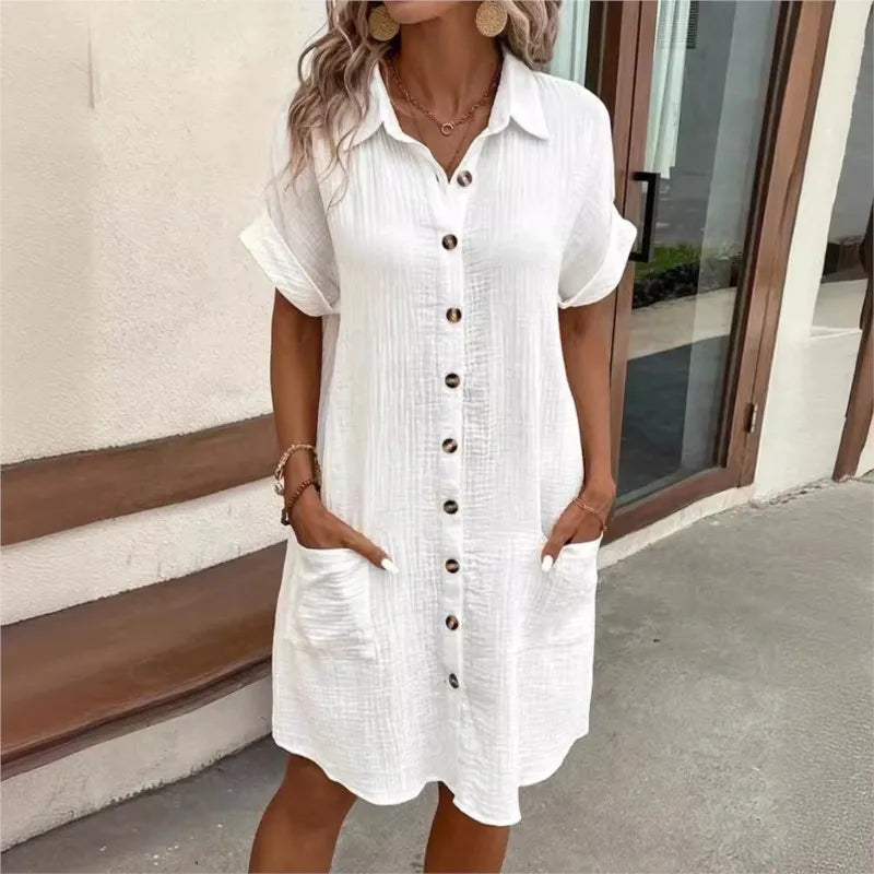 NOUVEAU RICHE Amore | Trendiges Damenkleid für den Sommer Weiß