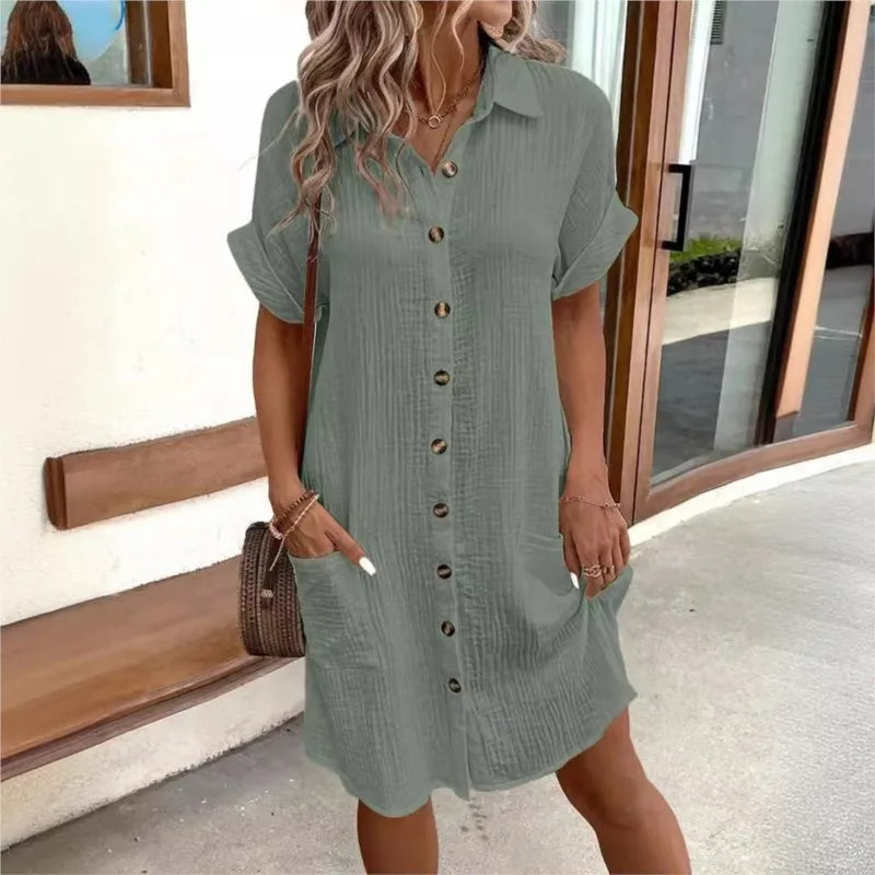 NOUVEAU RICHE Amore | Trendiges Damenkleid für den Sommer Grün