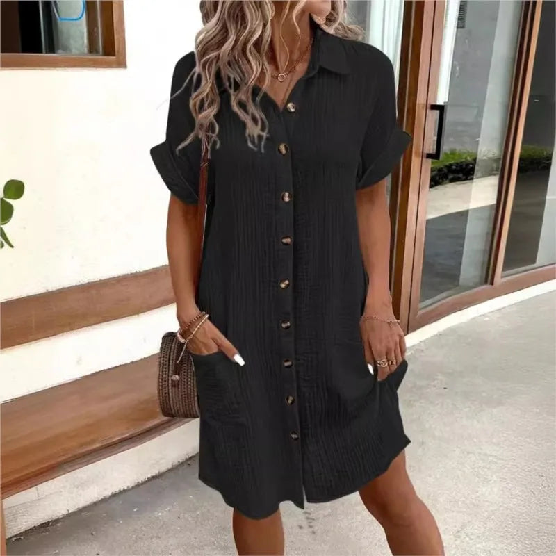 NOUVEAU RICHE Amore | Trendiges Damenkleid für den Sommer Schwarz