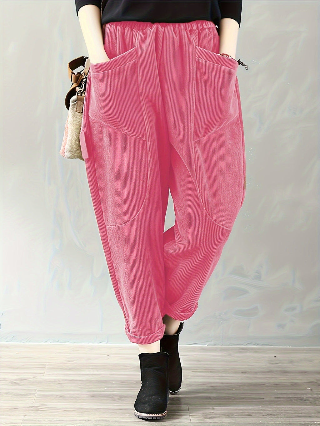 Lockere Passform Damen Cordhose | Mit Taschen 0