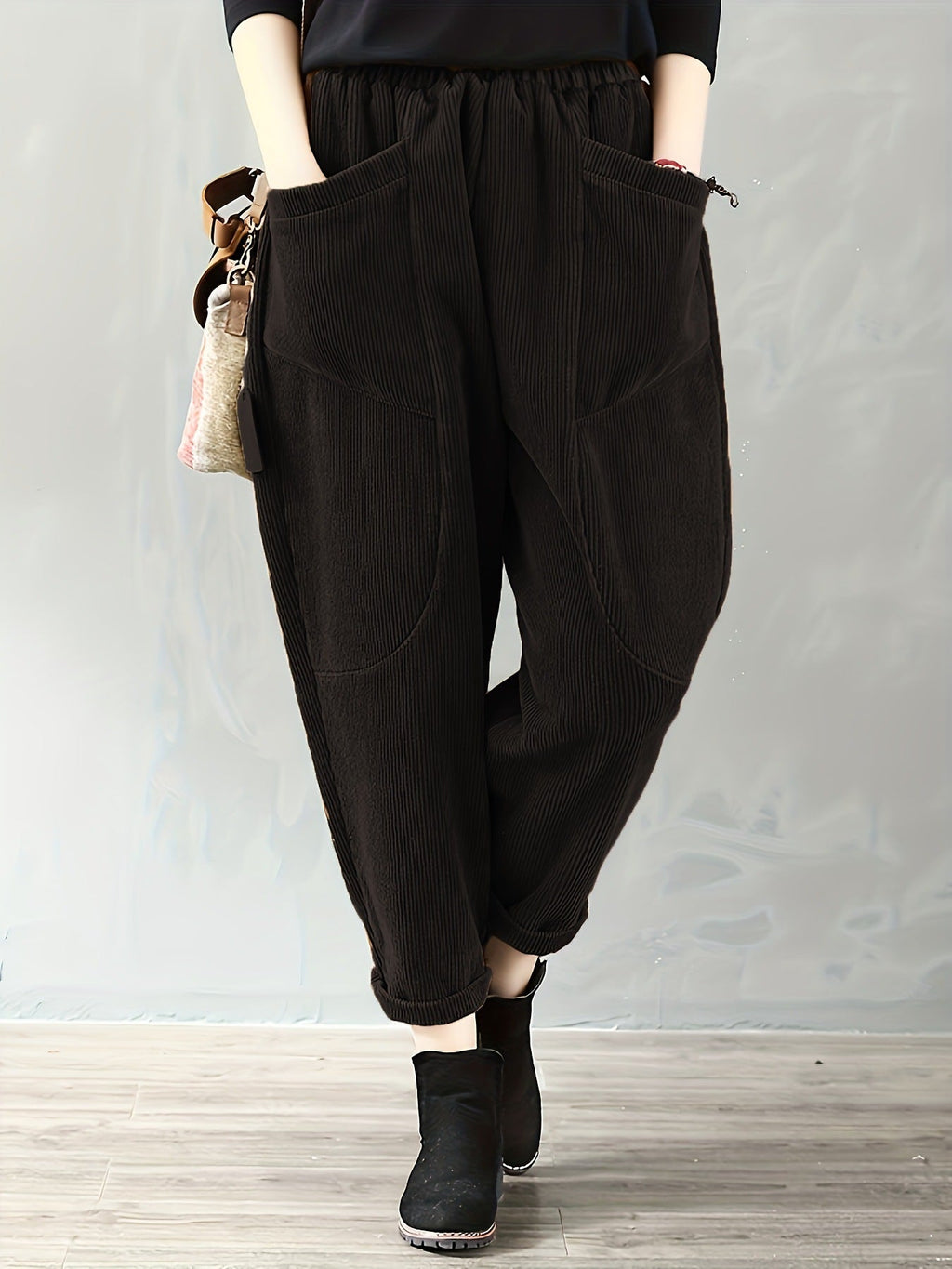 Lockere Passform Damen Cordhose | Mit Taschen 1