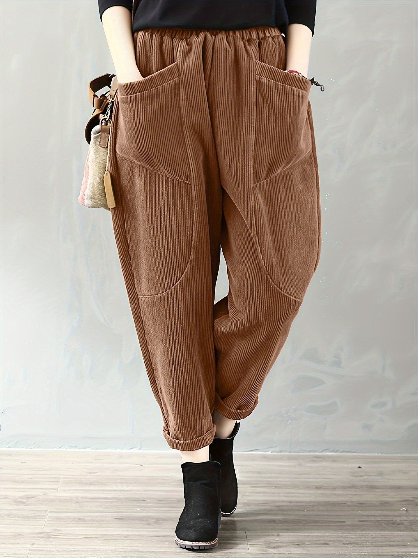 Lockere Passform Damen Cordhose | Mit Taschen 3