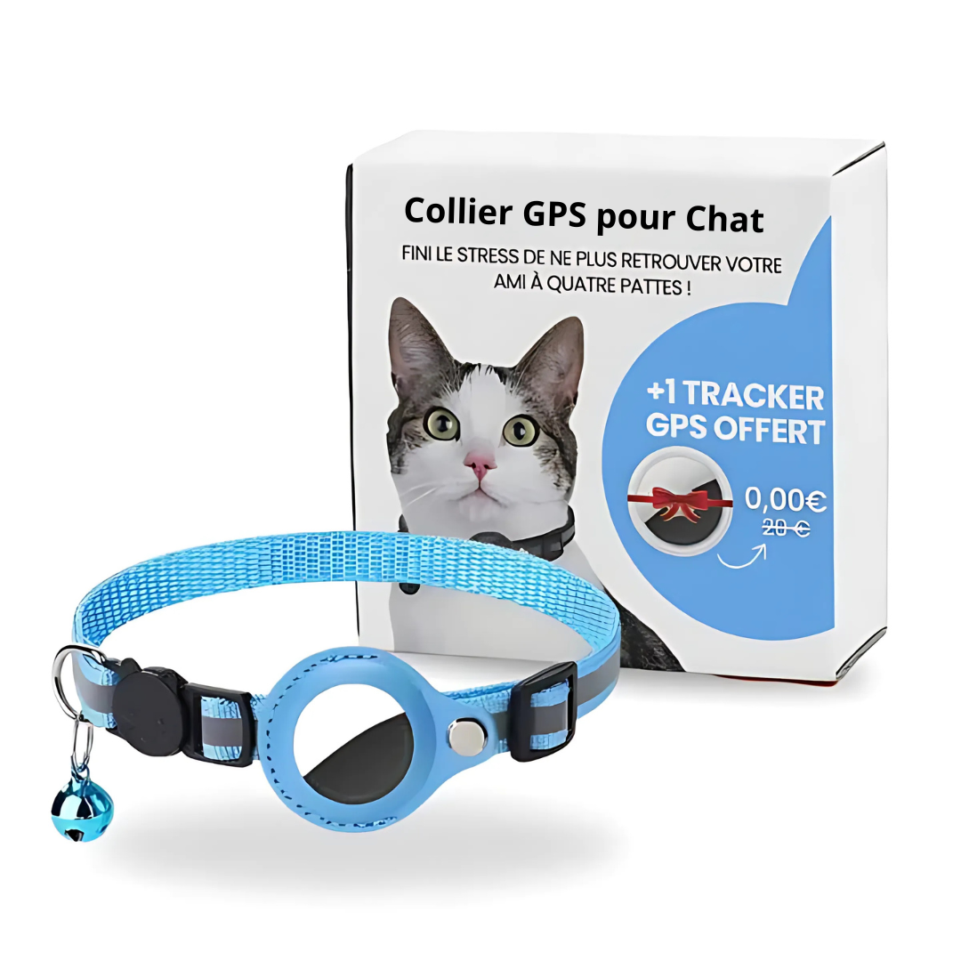 NOUVEAU RICHE Gps-Halsband Für Katzen Mit Live-Tracking Und Sicherheit Blau