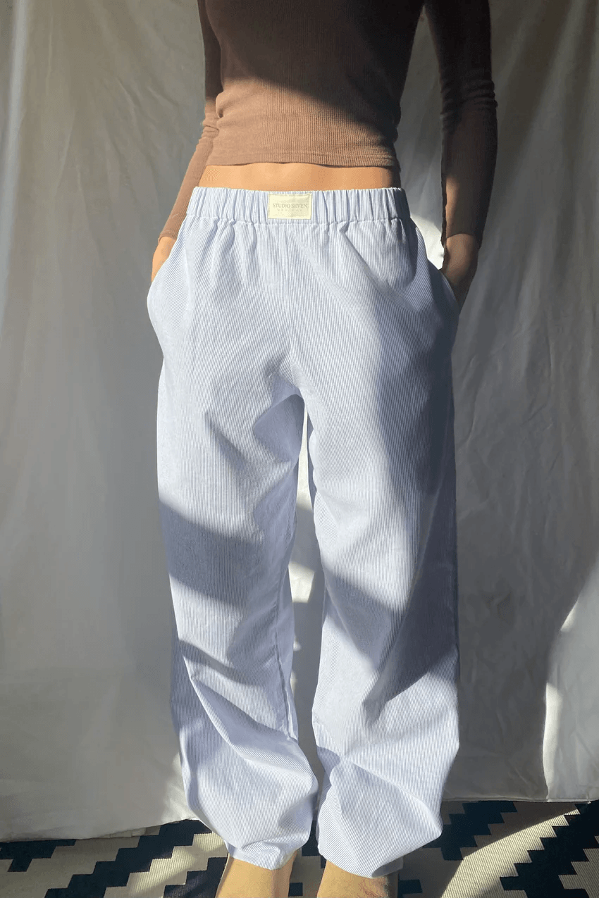 NOUVEAU RICHE Loungehose Für Damen Mit Relaxed Fit Elastischem Bund Weich Leicht Und Bequemen Seitentaschen Für Ultimativen Komfort Blau