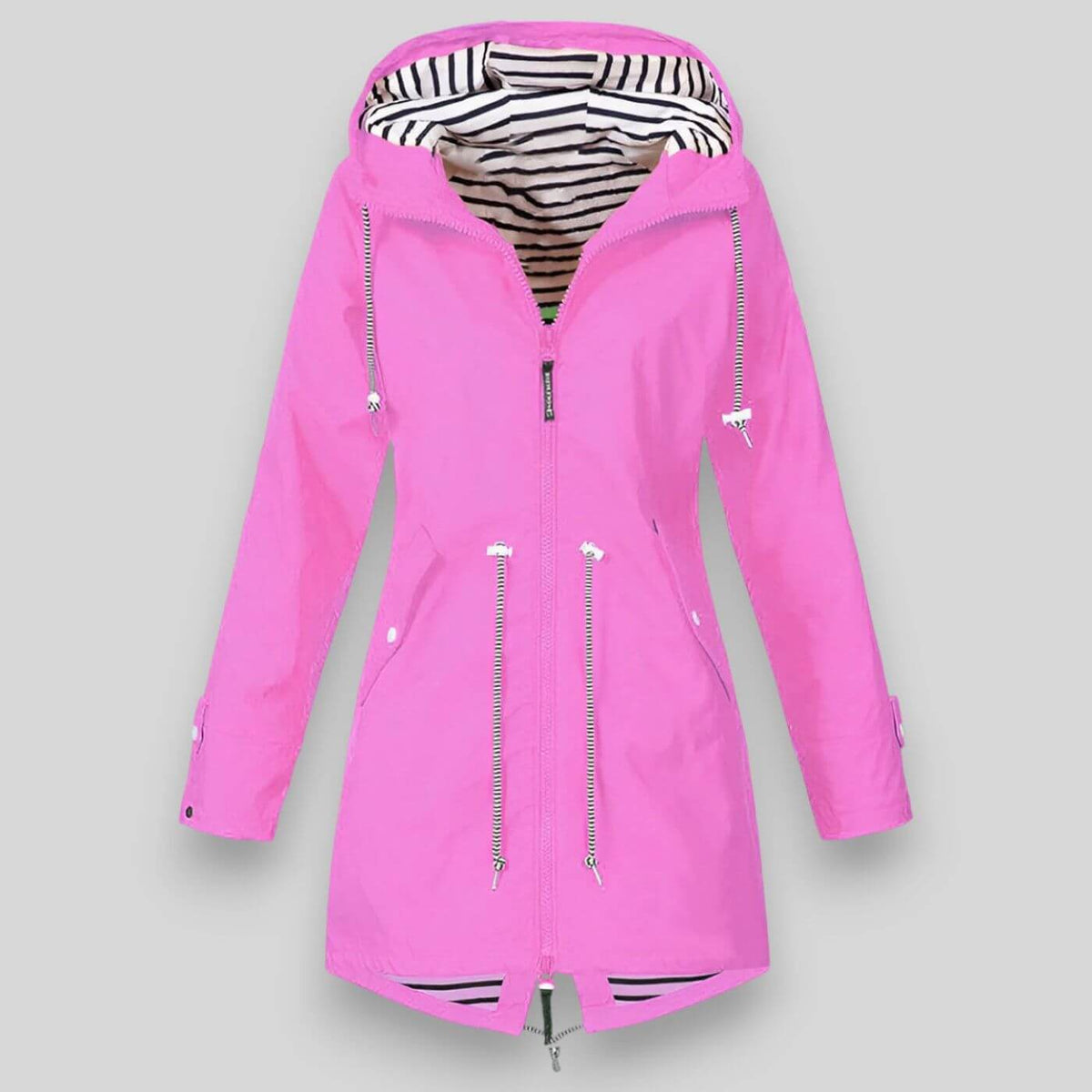 Damaris | Damen Jacke mit Kordelzug - Übergangsjacke Tailliert mit Tunnelzug & Kapuze