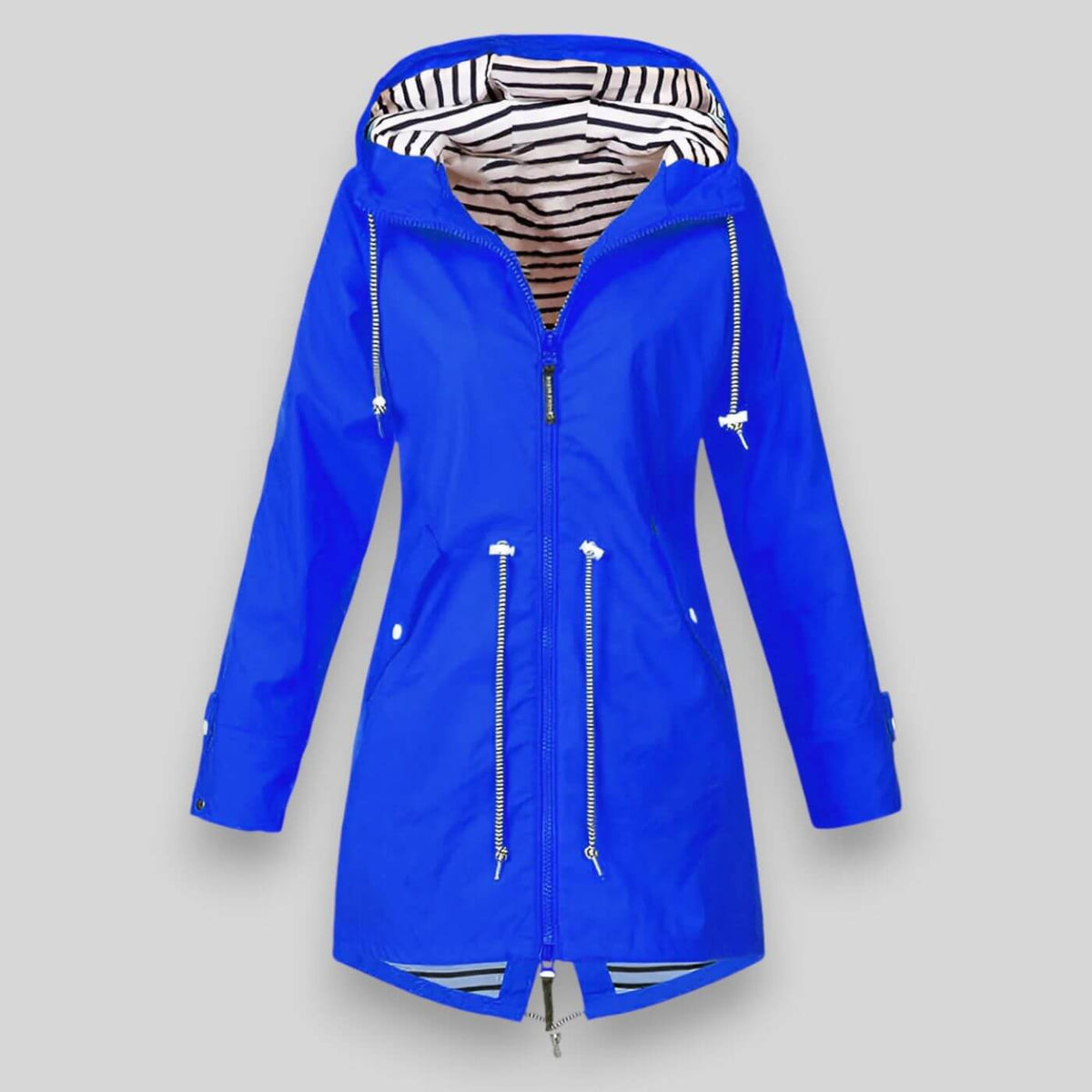 Damaris | Damen Jacke mit Kordelzug - Übergangsjacke Tailliert mit Tunnelzug & Kapuze