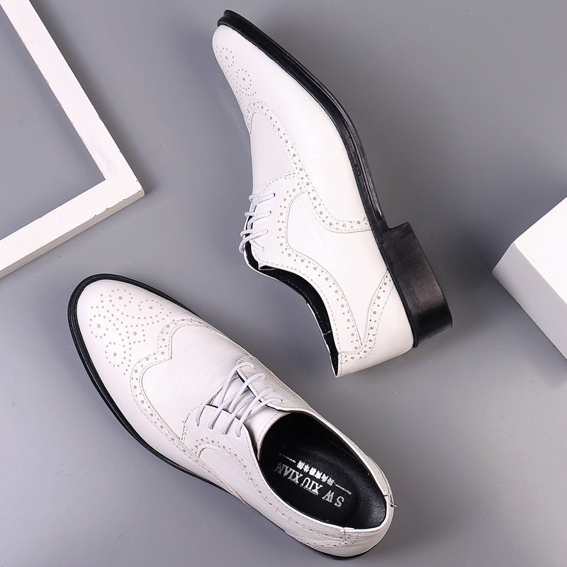 NOUVEAU RICHE Handgefertigte PU leder Abendschuhe Komfortabel Stilvoll weiß