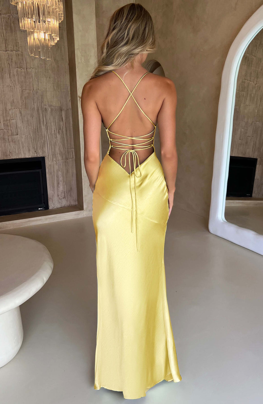 NOUVEAU RICHE Luxuriöses Seidenkleid Maxikleid Satin Glänzender Abendlook