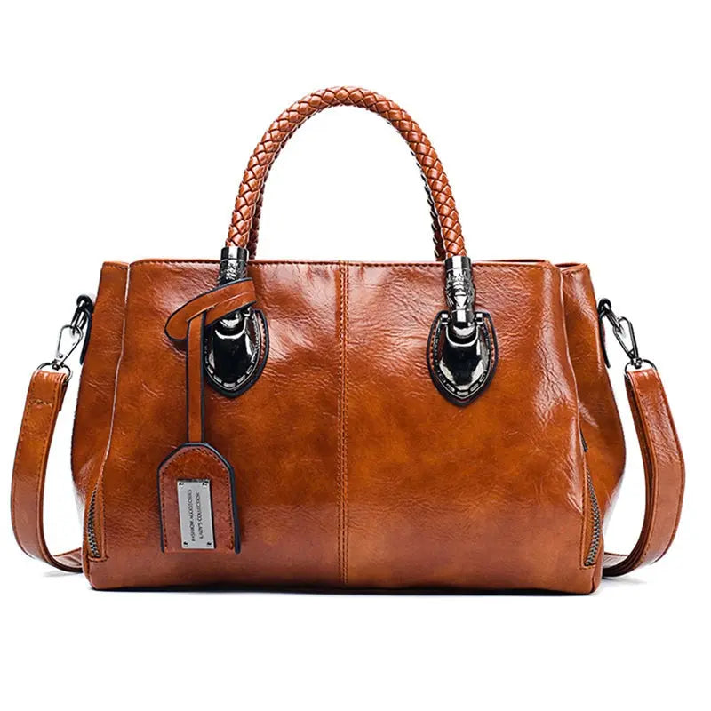 NOUVEAU RICHE Damen Große Tasche – Geräumige Handtasche mit Eleganz und Großzügigem Design braun