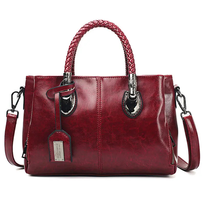 NOUVEAU RICHE Damen Große Tasche – Geräumige Handtasche mit Eleganz und Großzügigem Design wenig Farbe rot