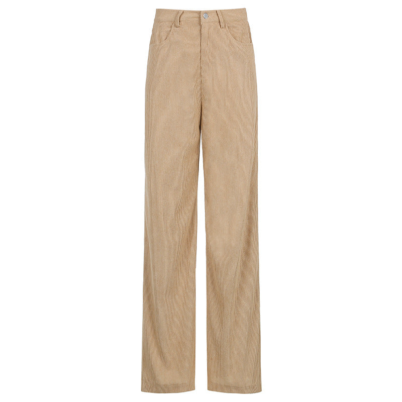 NOUVEAU RICHE Cordhose Mit Weitem Bein Damen Hohe Taille Komfort