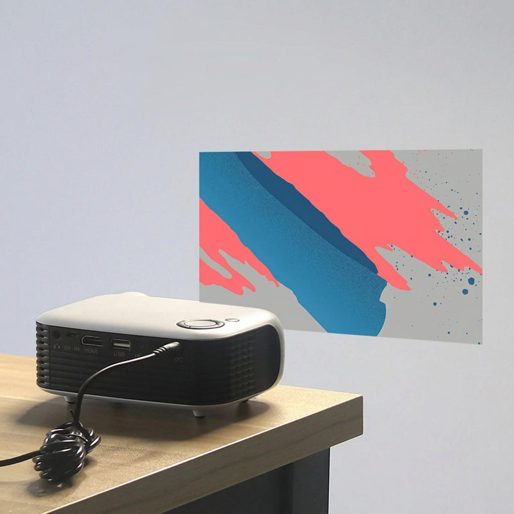 NOUVEAU RICHE Mini-Projektor tragbar – LED-Beamer bis 60 Zoll mit HDMI & Powerbank-Betrieb – für Filmabende zu Hause & draussen