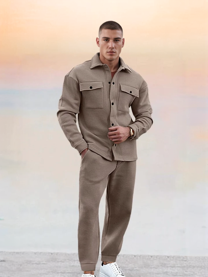 Maddox – Athleisure 2-teiliges Set – Herren-Freizeithemd und Jogginghose, stilvoll und bequem 1