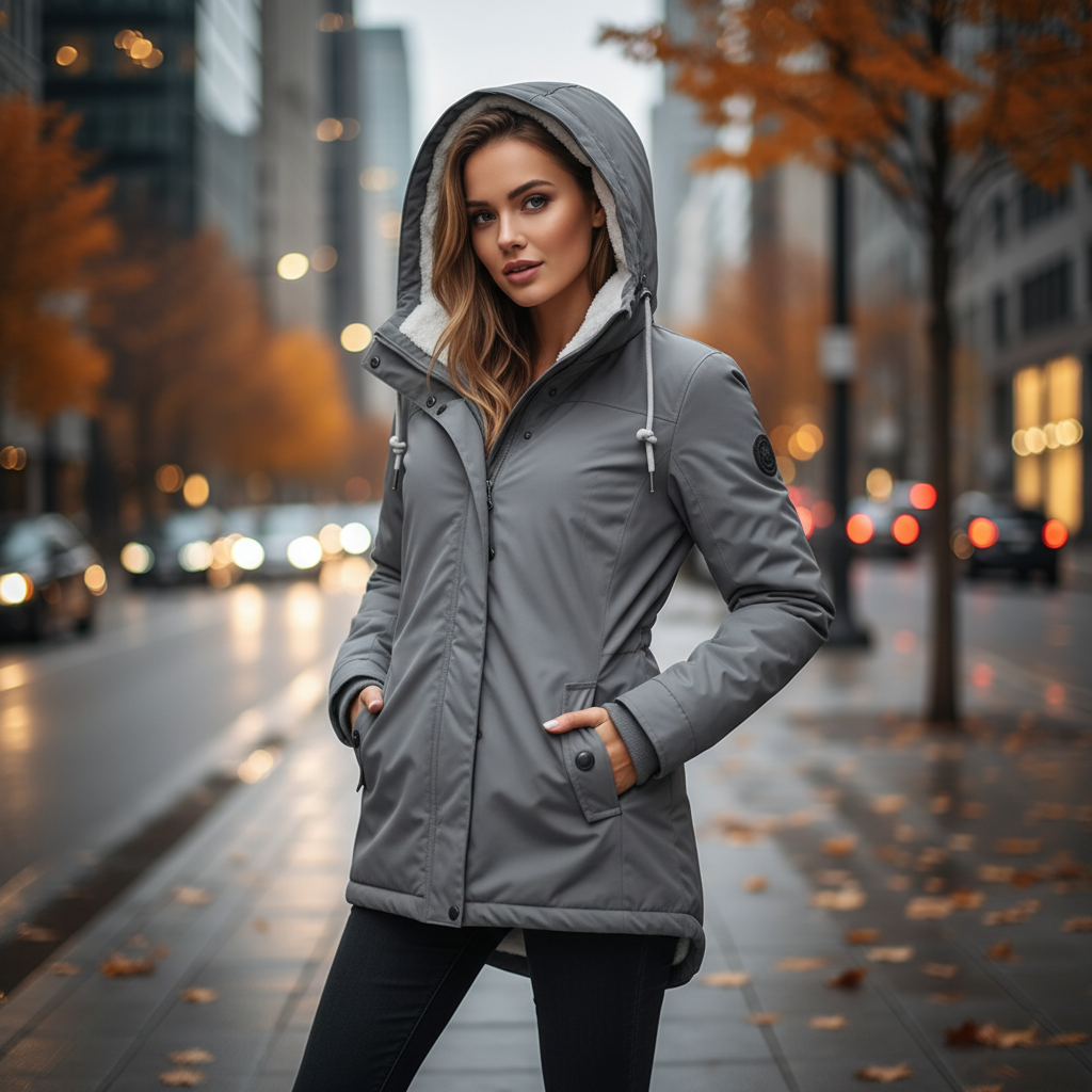 Warme und Wasserdichte Damen Winterjacke - Mit Kapuze