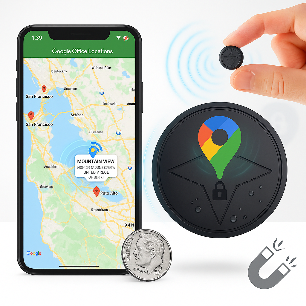 NOUVEAU RICHE GPS-Fahrzeugtracker Magnetische Halterung Kompakt Echtzeitsicherheit