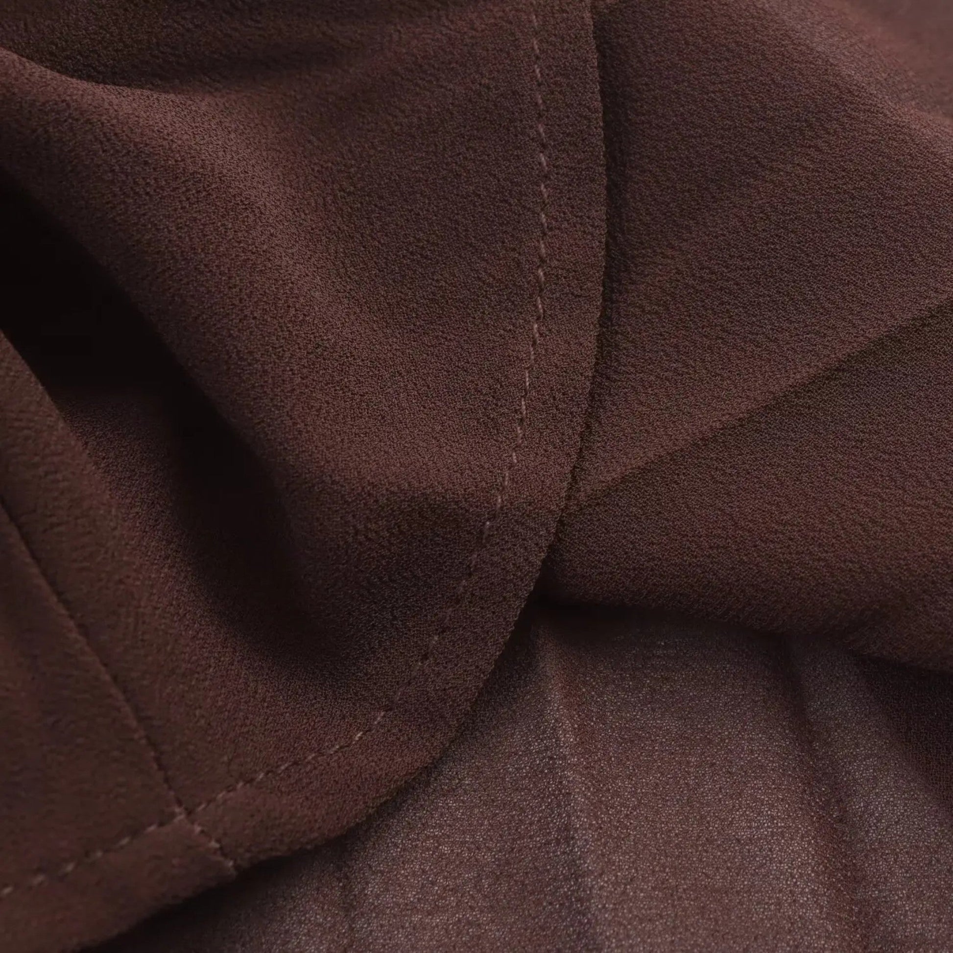 NOUVEAU RICHE Damen Chiffon-Midikleid – Umlegekragen & Elegante Falten