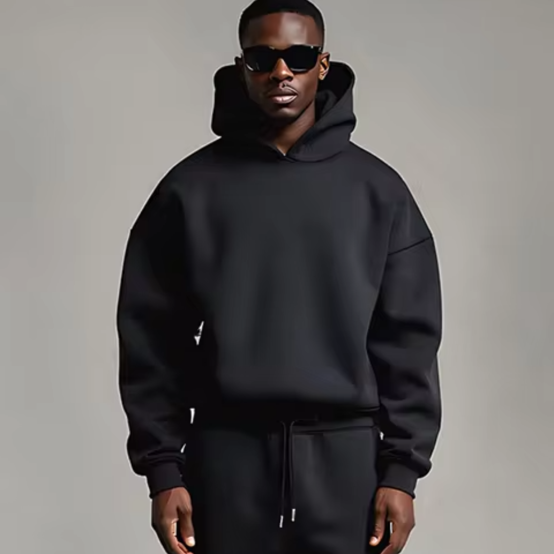 NOUVEAU RICHE Fokas | Bequemes und vielseitiges zweiteiliges Set Schwarz