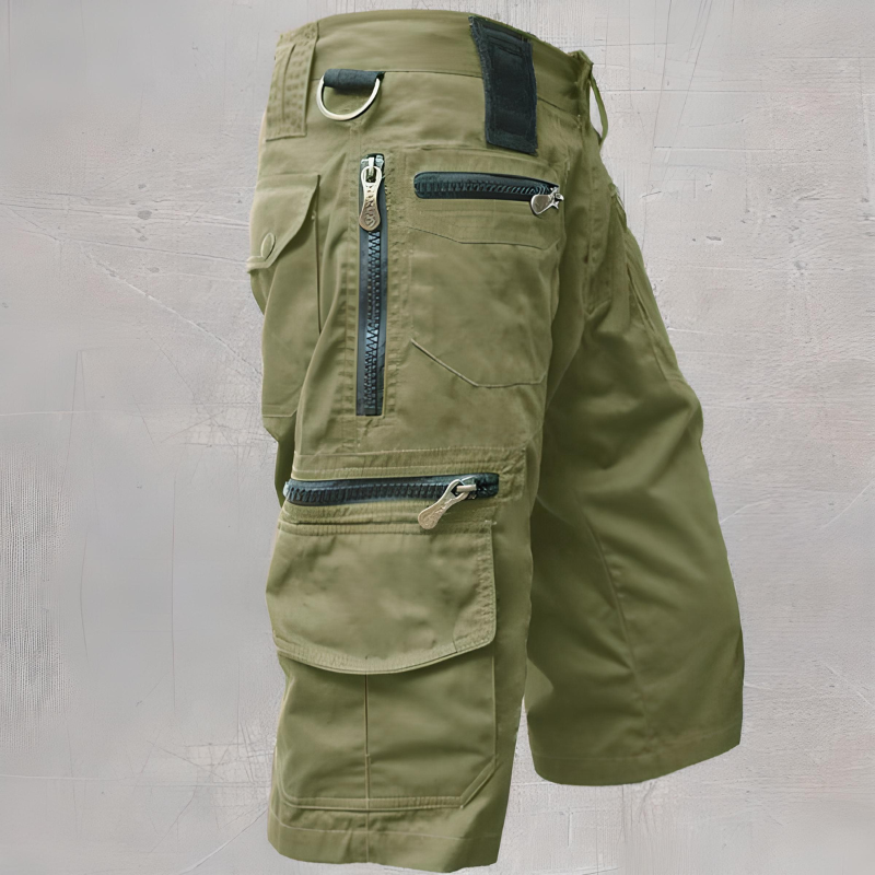 NOUVEAU RICHE Taktische Herren Shorts Mit Vielen Taschen Robustes Material Grün