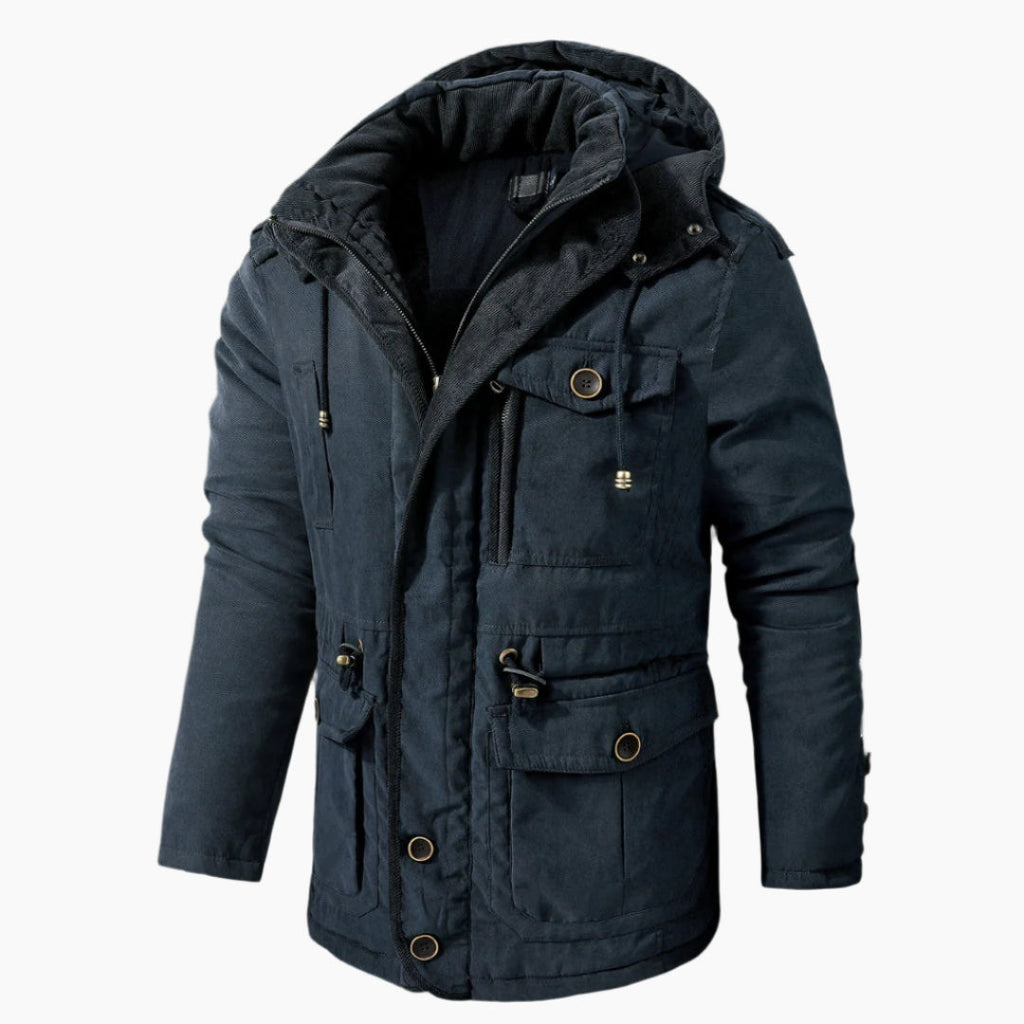 NOUVEAU RICHE Stylische warme Parkajacke für Männer mit Kapuze - Premium-Qualität