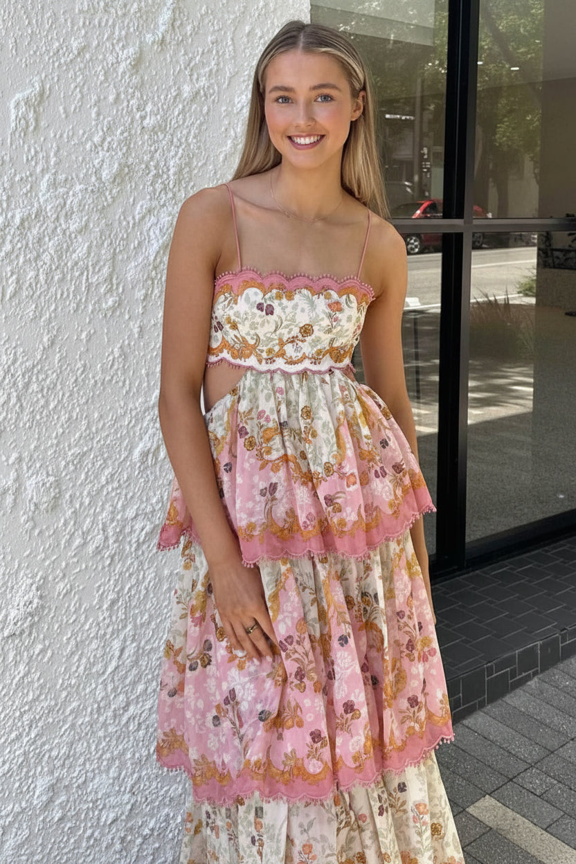 maurine maxi dress Lilly Pulitzer Women's Maurine Maxi Dress (Prosecco Pink) (Size 16)