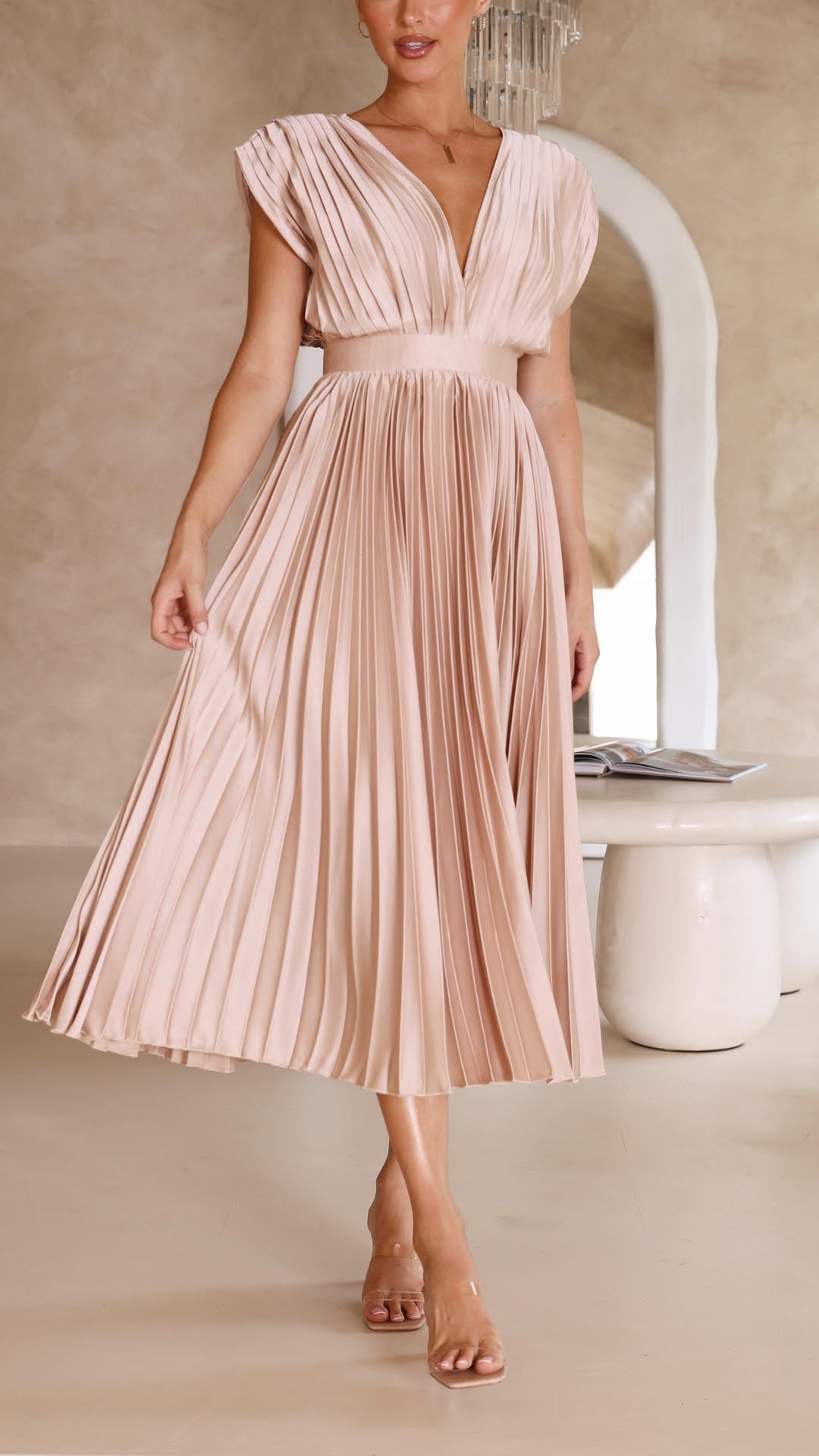 NOUVEAU RICHE Maxi-Kleid Mit Tiefem V Ausschnitt Und Rückenverschluss
