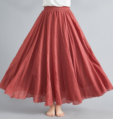 NOUVEAU RICHE Maxirock Für Damen Mit Fließender Passform Und Gekräuselter Textur Aus Atmungsaktiver Mischung Im Boho-Stil Dusky Pink