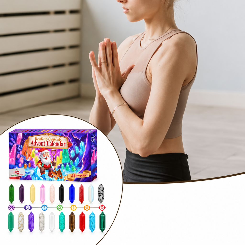 Calendário do Advento de cristais – 24 cristais e pedras, contagem decrescente até ao Natal, presente para colecionadores e crianças