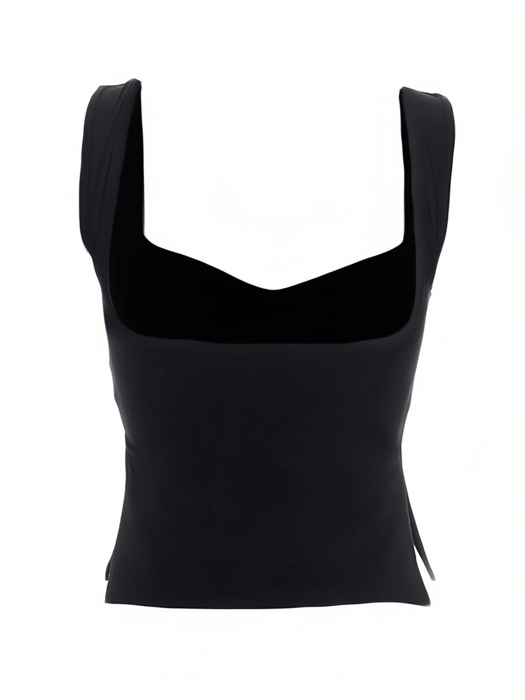 NOUVEAU RICHE Mehrfarbiges Plissiertes Ärmellose Crop Tanktop Mit Schlitz