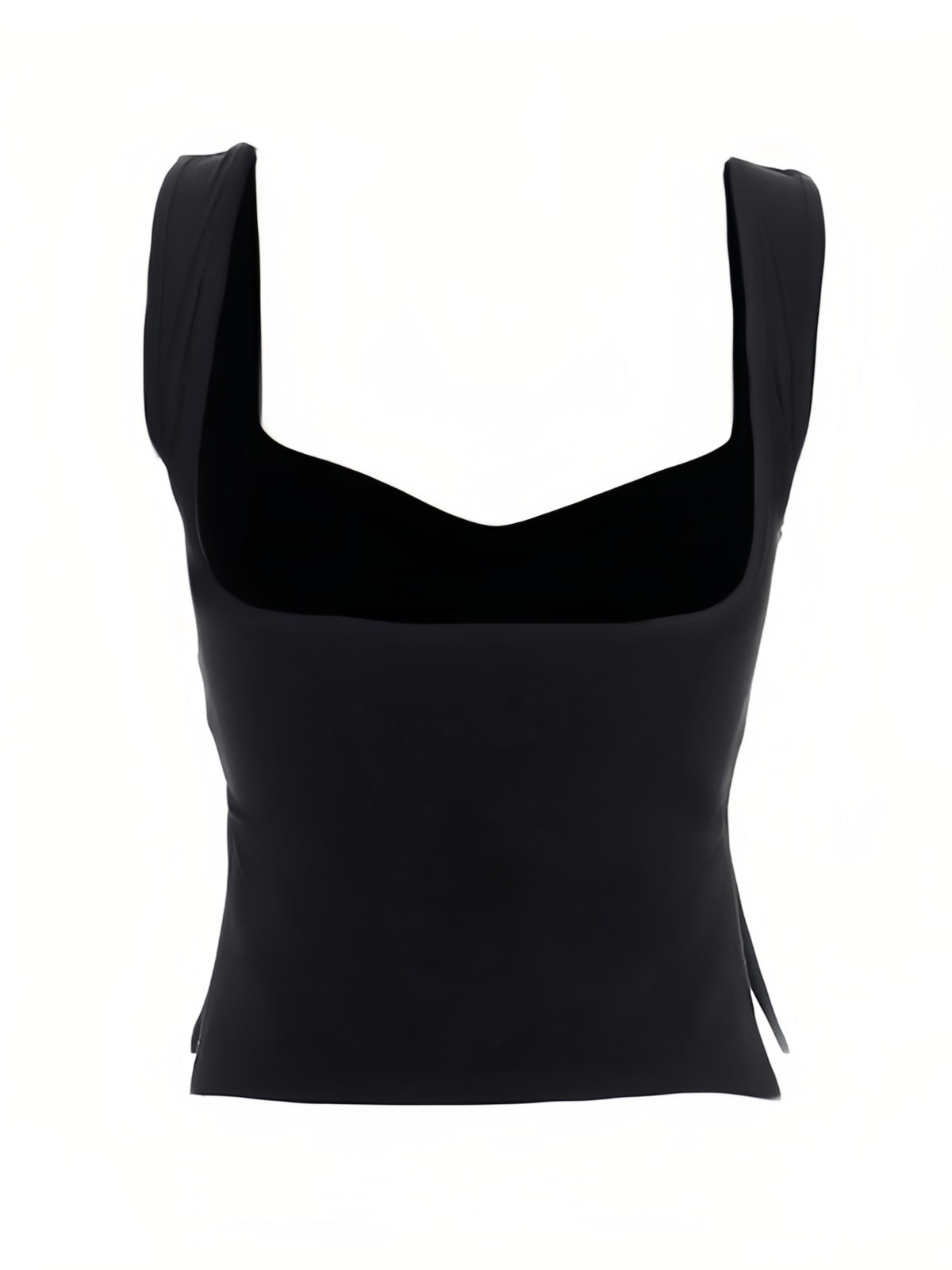 NOUVEAU RICHE Mehrfarbiges Plissiertes Ärmellose Crop Tanktop Mit Schlitz