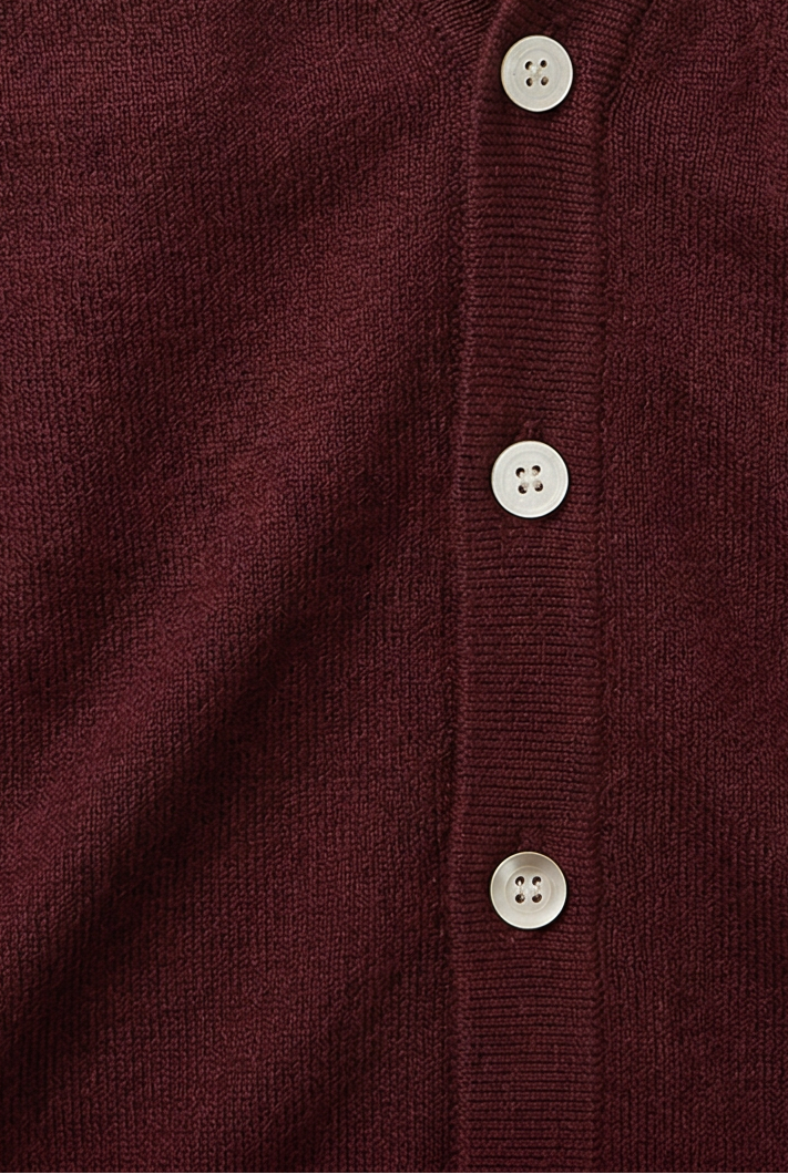 NOUVEAU RICHE Calico | Herren Cardigan mit Knopfleiste und V-Ausschnitt
