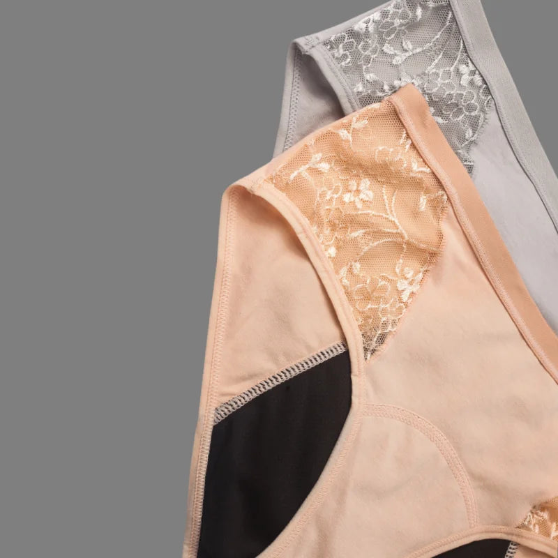 NOUVEAU RICHE Damen Menstruationshöschen Baumwolle Hohe Taille Erweitern