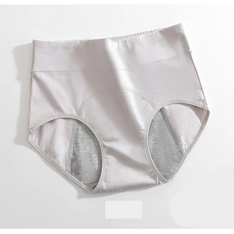 NOUVEAU RICHE Damen Menstruationshöschen Baumwolle Taille Auslaufsicher Grau