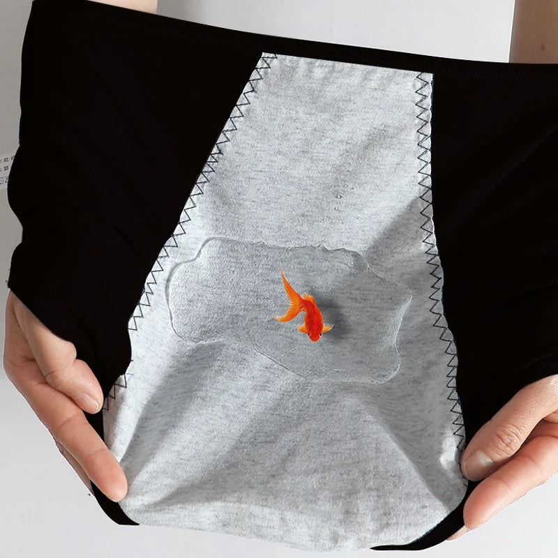 NOUVEAU RICHE Damen Menstruationshöschen Atmungsaktive Baumwollslips